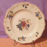 3 flat plates 3 soup plates Agreste Digoin Sarreguemines