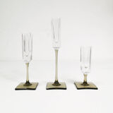 Crystal candlesticks, Rosenthal, designed by G. Jensen, Germany, 1970s