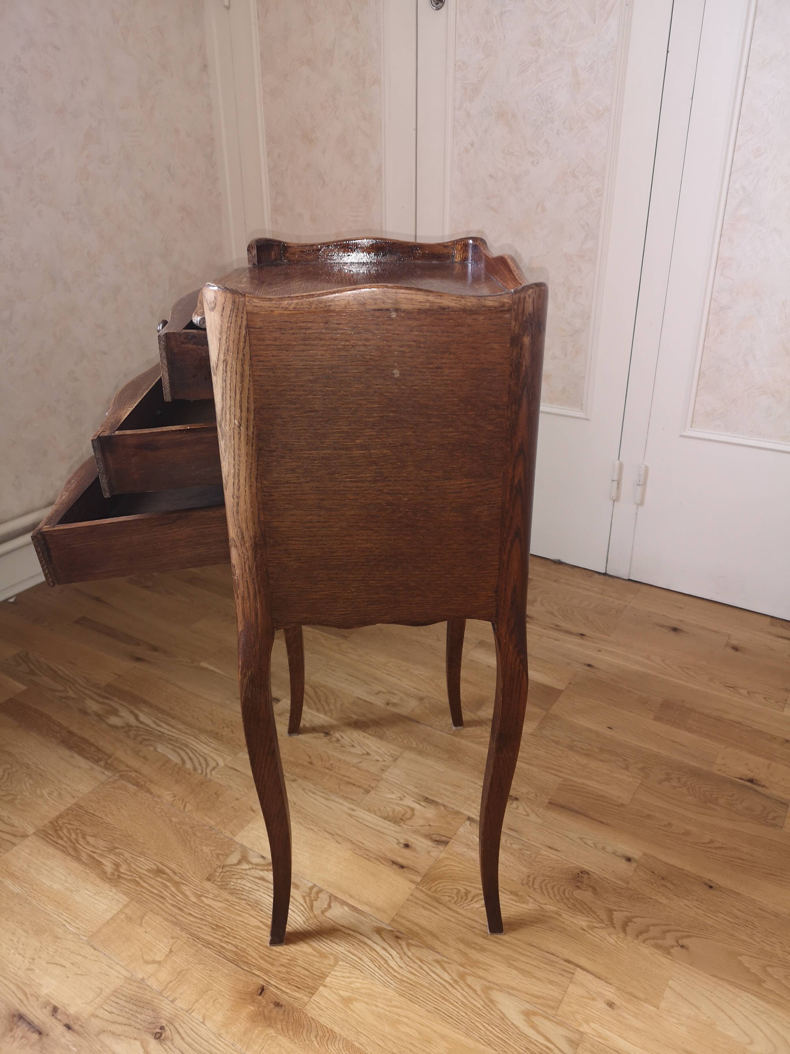 Petit meuble d’appoint / chiffonnier 3 tiroirs en bois – Style rustique