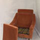 Paire de fauteuils cube en velours style Italien années 70