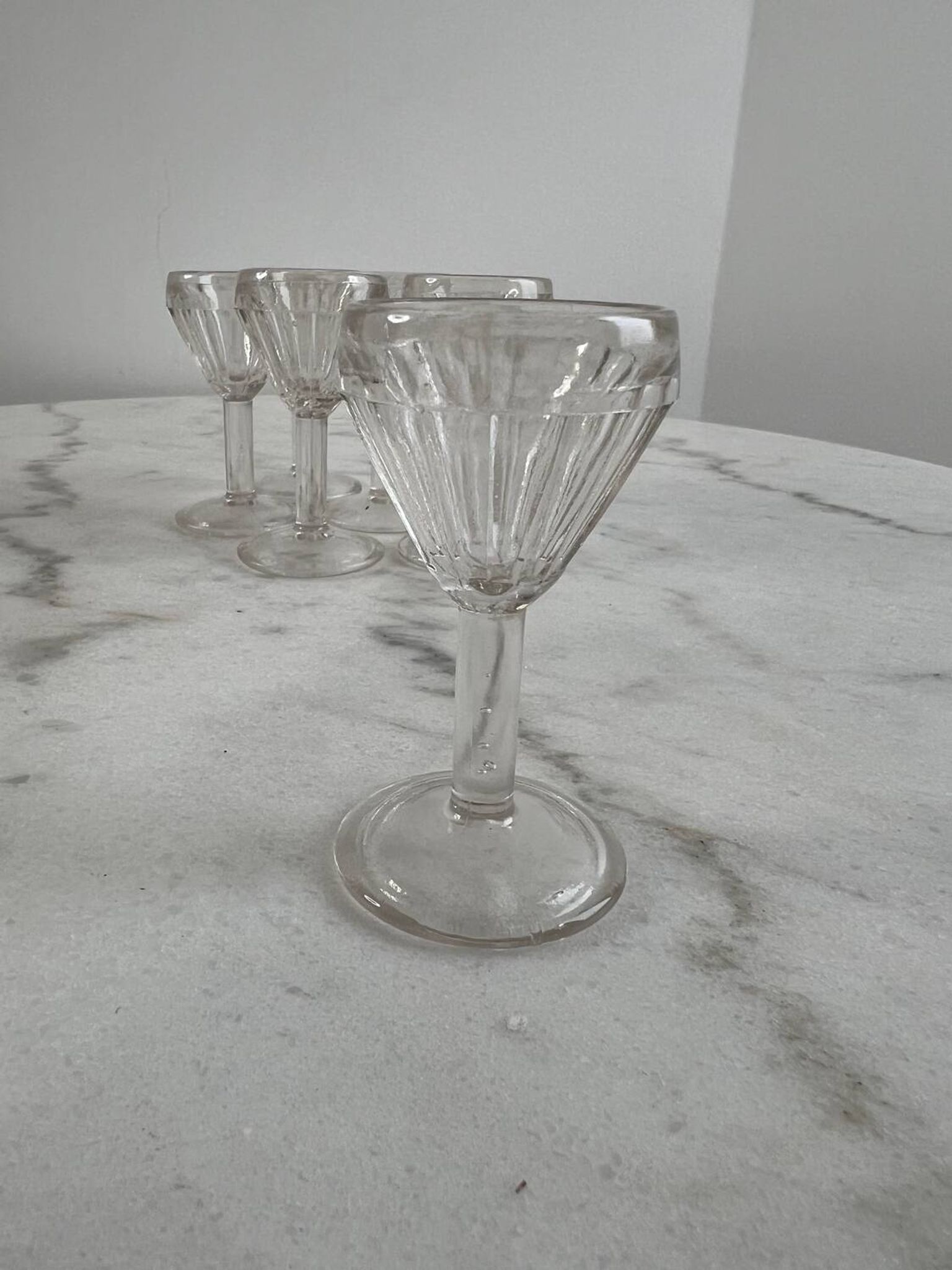 Lot de 6 verres à shooters en verre soufflé