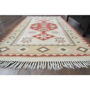 Vintage Turkish Oushak Handmade Wool Cotton Beige Area Rug 115x179