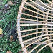Bamboo rattan armchairs 60s