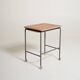 Table d'appoint scandinave vintage avec étagère escamotable
