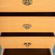 Scandinavian minimalist blonde oak chest, mid-century modern chest.