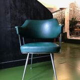 Green skai armchair