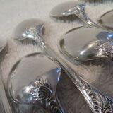 11 silver-plated ice cream scoops by Christofle Marly, 13.3 cm