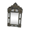 Miroir en laiton et bois noirci de style louis xiii vers 1880 h : 149 cm