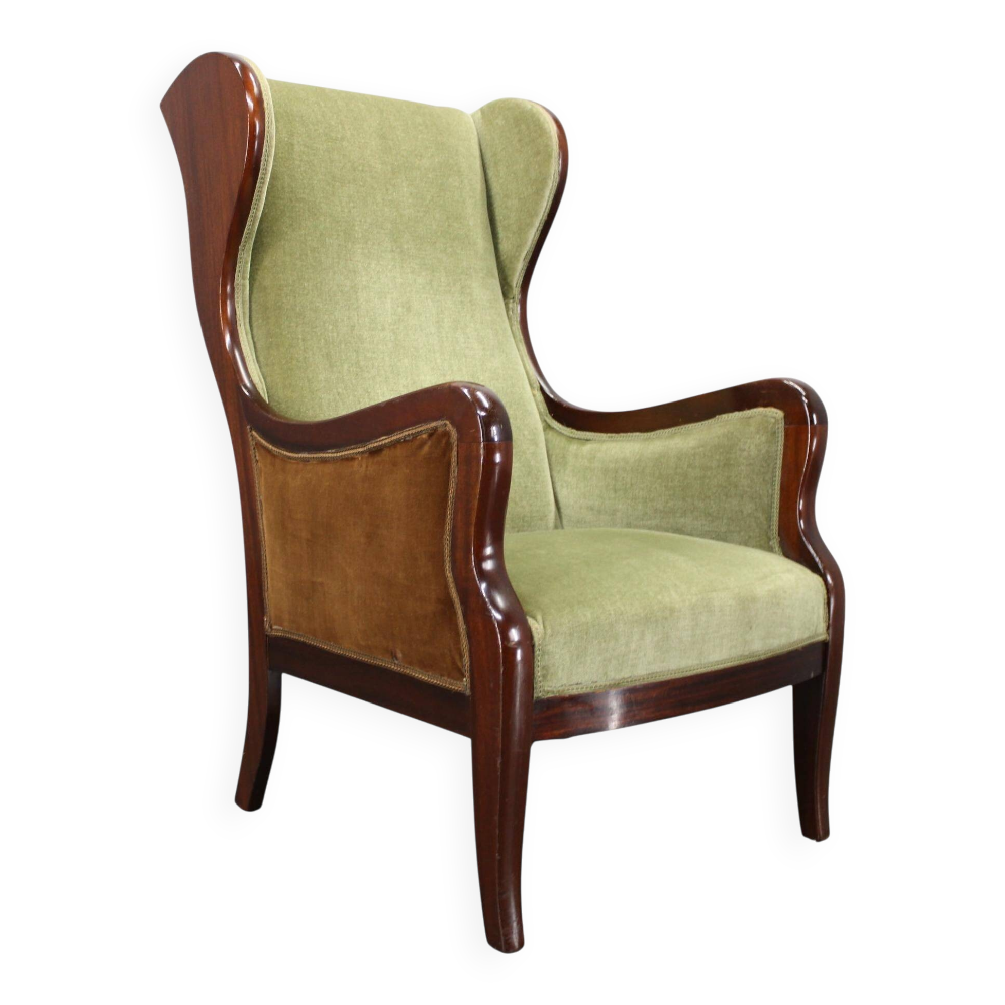 Danish mid-century wingback armchair by Frits Henningsen, 1950s