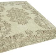Tapis beige anatolien tissé à la main 202 cm x 312 cm