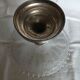 Antique glass and metal fruit bowl