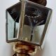 Electrified wall lamp cab lantern brass old engraved glass
