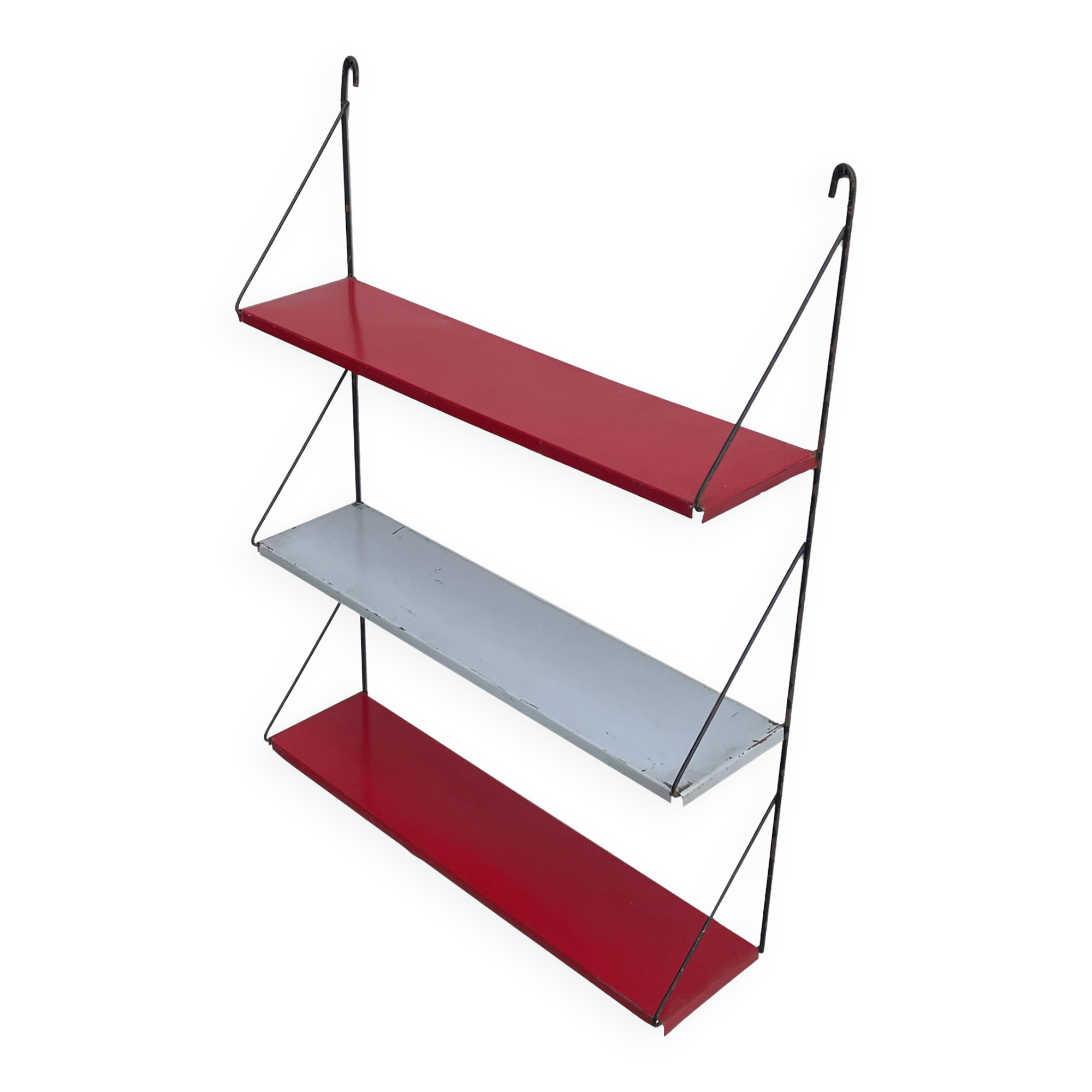 Vintage metal wall shelf wall rack minimalistic 1960’s
