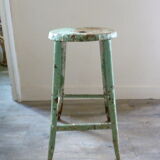 Workshop metal stool green Nicolle