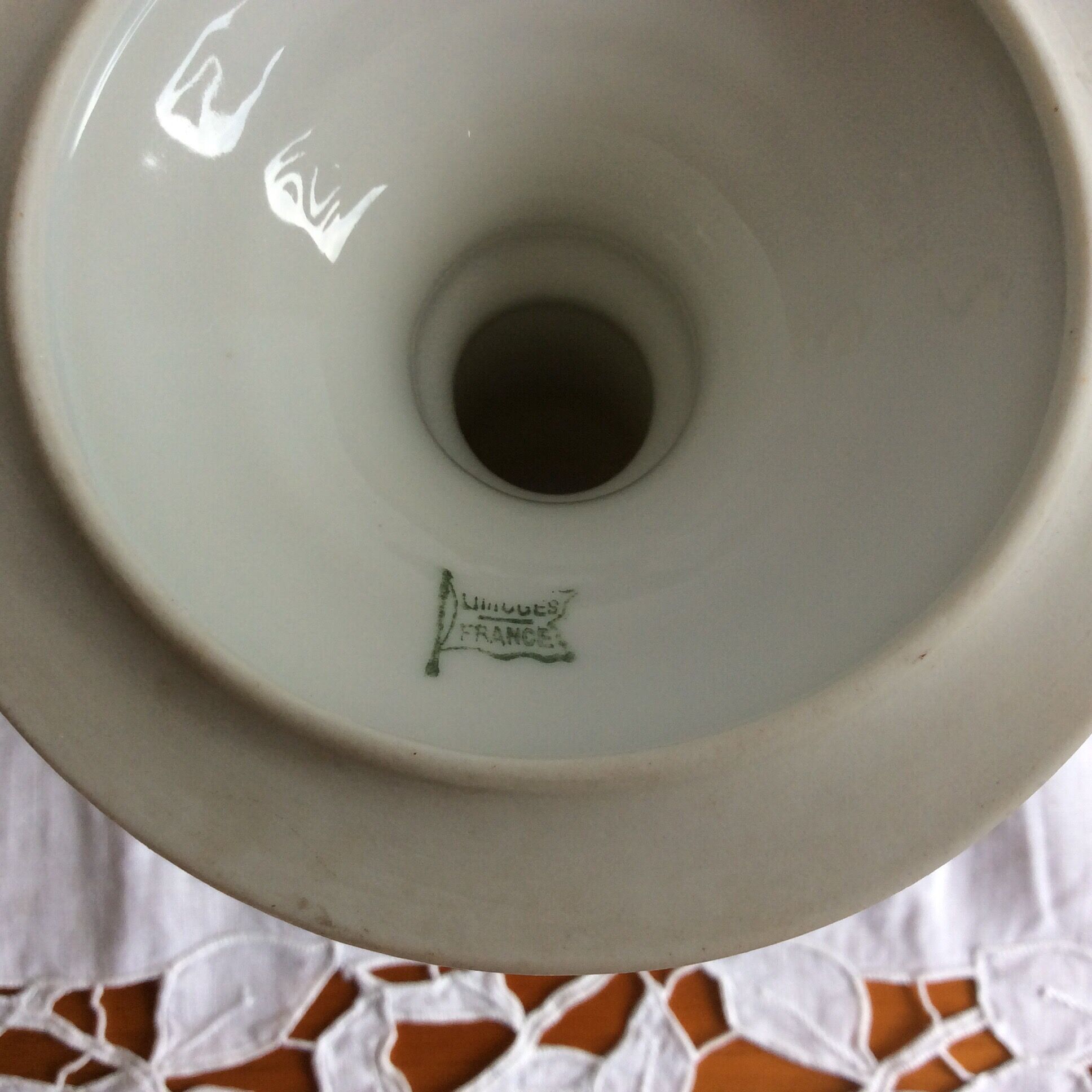 Old porcelain candle holder Limoges