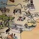 Old poster illustrated map of Normandy 1927 - JP Pinchon