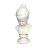 Child bust in enamelled terracotta