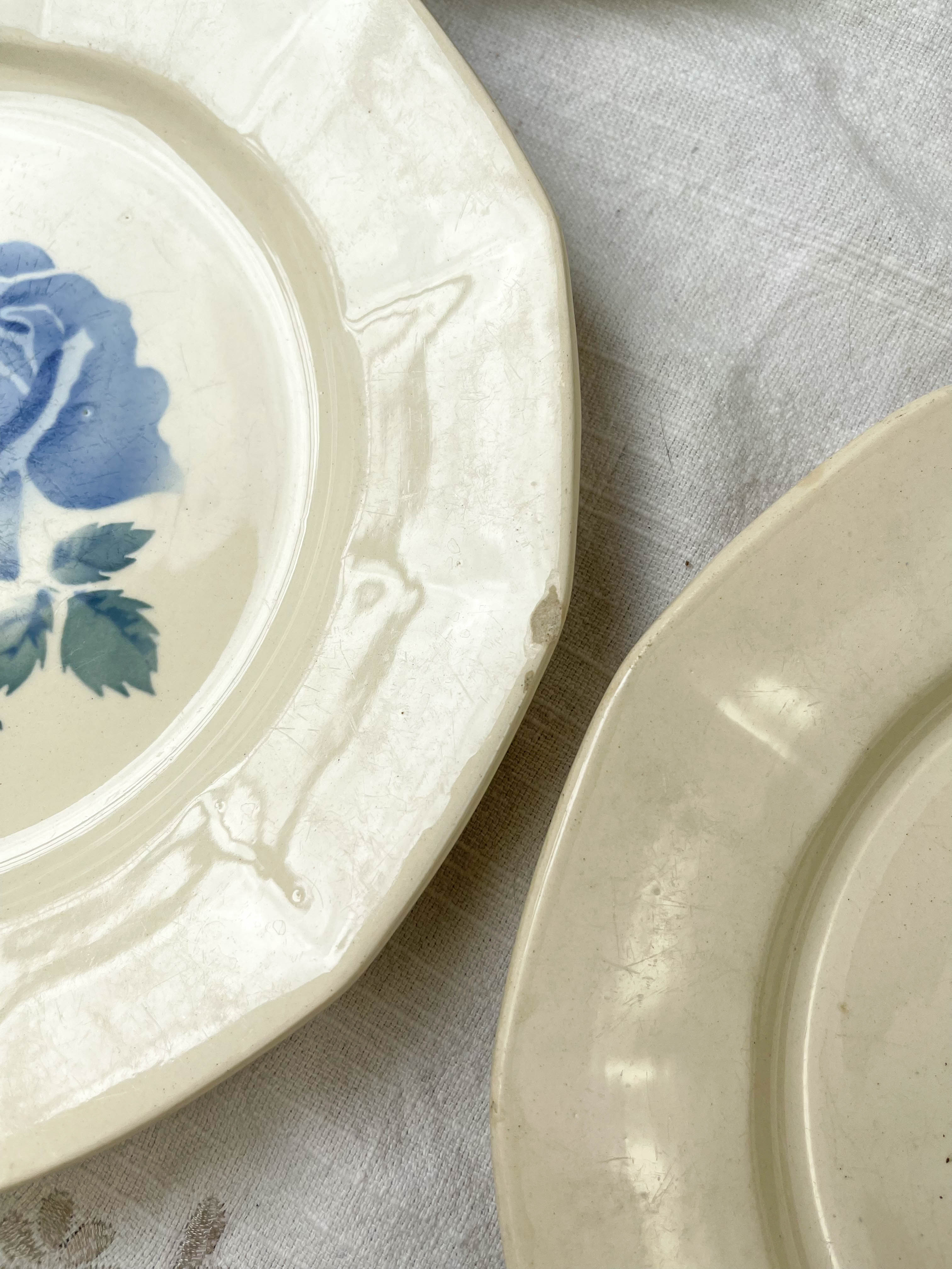 6 flat plates digoin sarreguemines model "cannes"