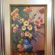 Petit tableau bouquet de fleurs huile sur panneau signée