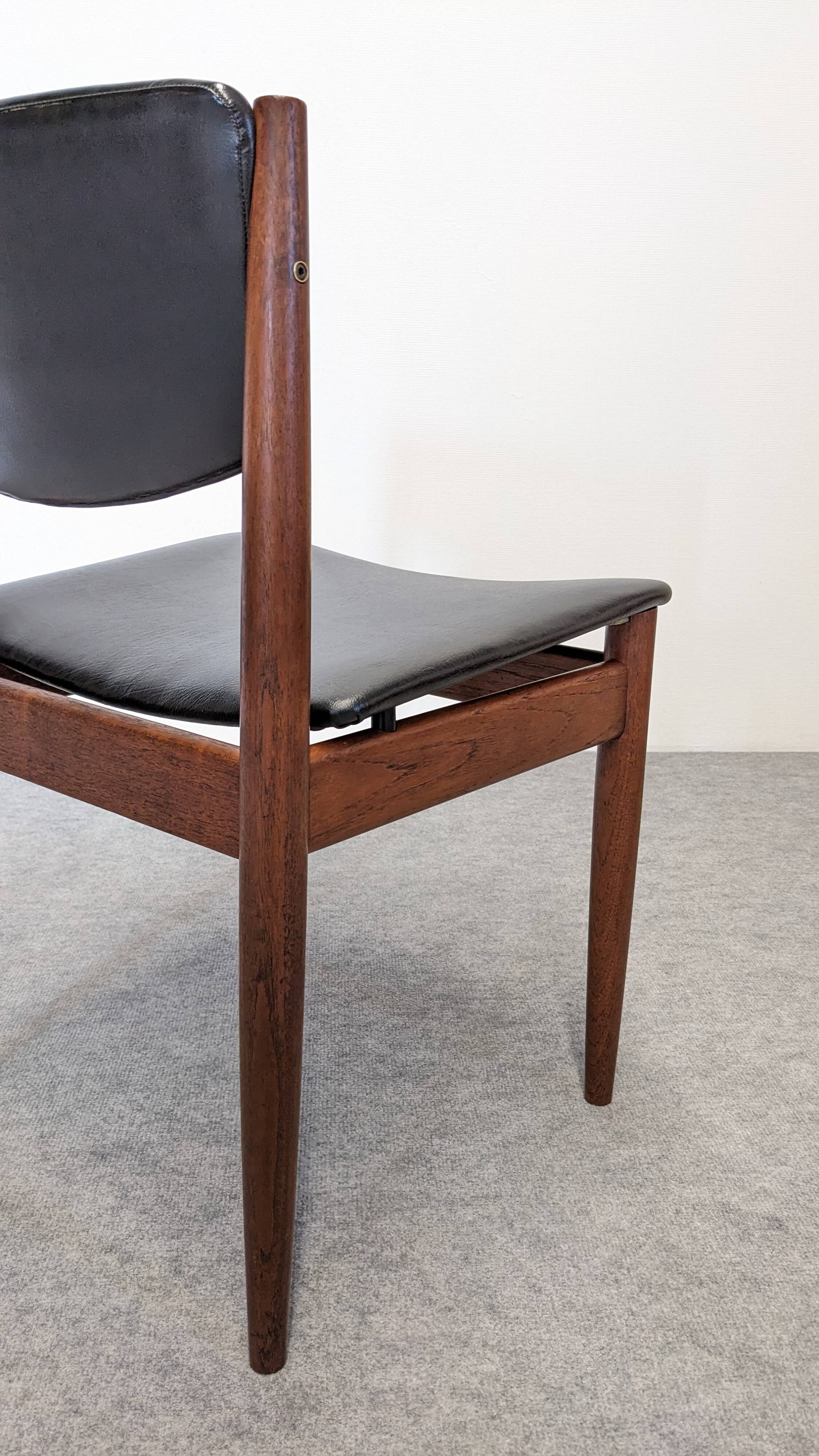Set of 4 teak chairs by Finn Juhl for France&Son, Denmark circa 1960