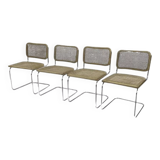 Set of 4 chairs model Cesca B32 designed by Marcel Breuer design