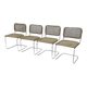 Set of 4 chairs model Cesca B32 designed by Marcel Breuer design