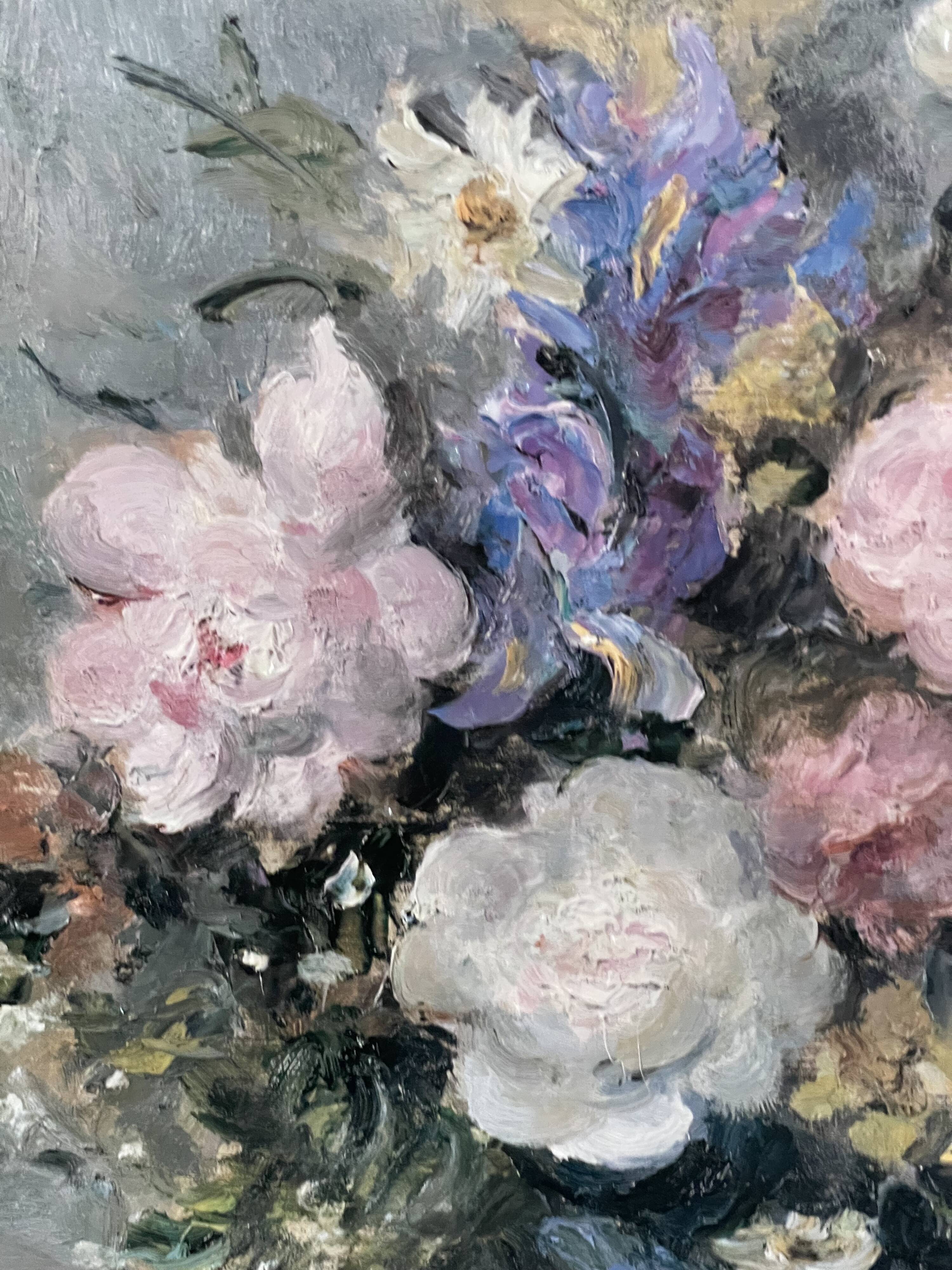 Painting bouquet of flowers