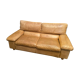 2-seater natural leather sofa from 1970