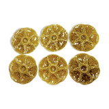 Seashell or oyster plates, Gien earthenware, 1950s