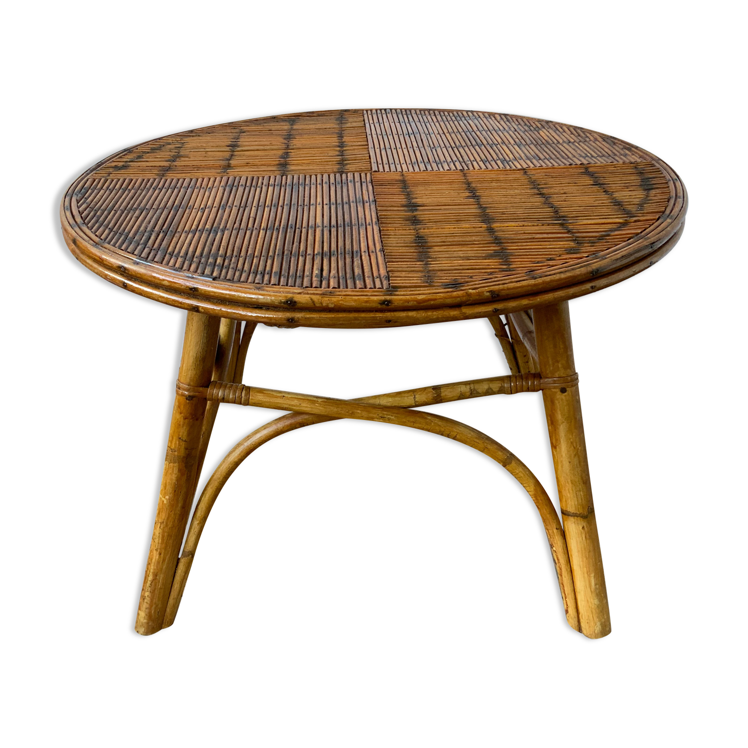 Table basse en rotin