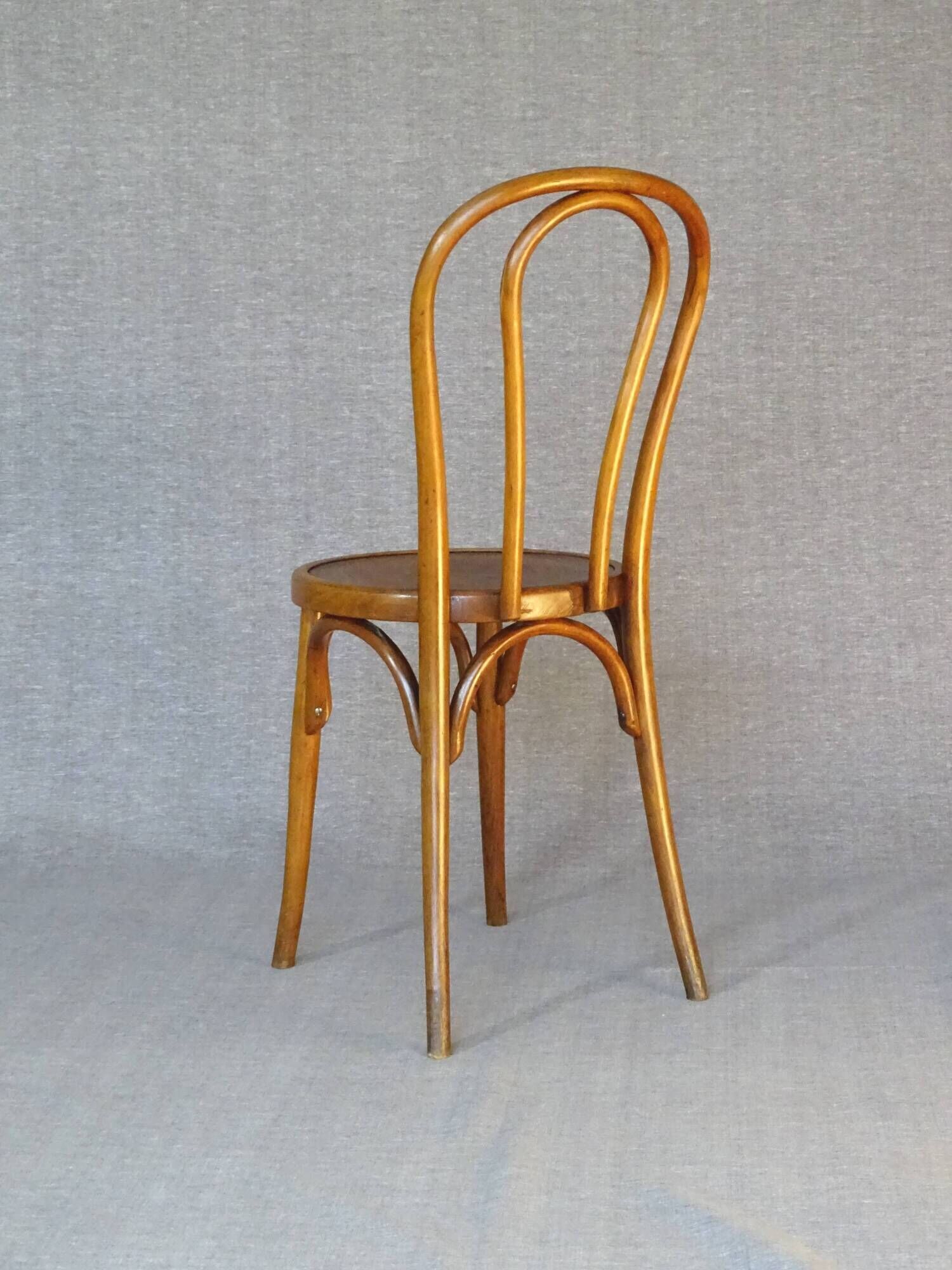 Bistro chair with floral seat Art Nouveau 1920 by Glarus, Switzerland