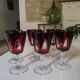 6 gothic red wine glasses