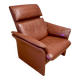 Adjustable and modular leather design armchair.