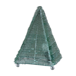 lampe pyramide en verre - 1970s