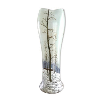Glass paste vase 50s