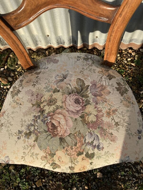 Set de 3 chaises louis Philippe tapissées