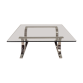 Glass and chrome design coffee table, 1970s