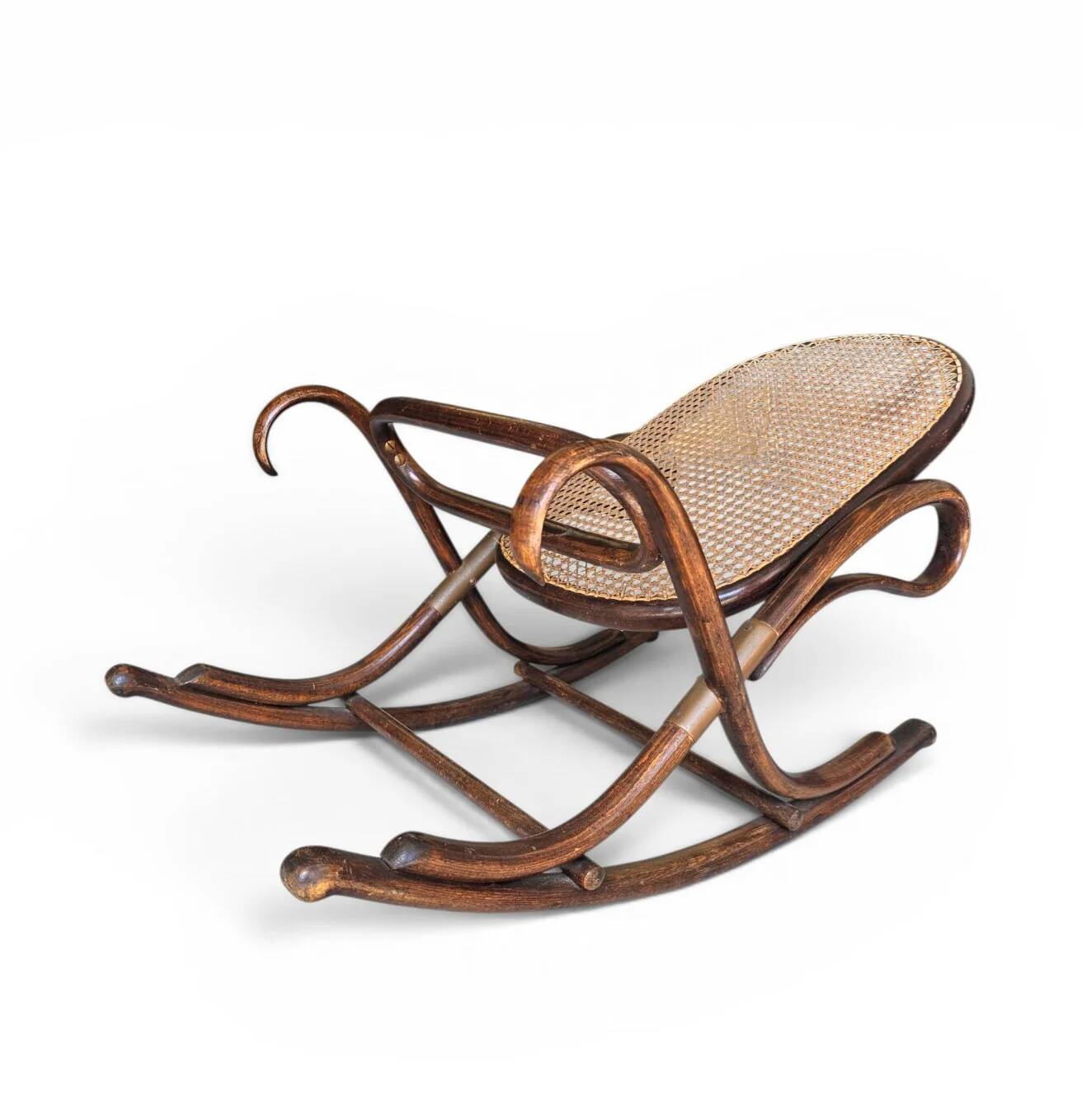 Bentwood & Cane Model 7001 Footrest by Michael Thonet for Thonet / 1930s
