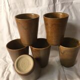 6 Digoin sandstone glasses