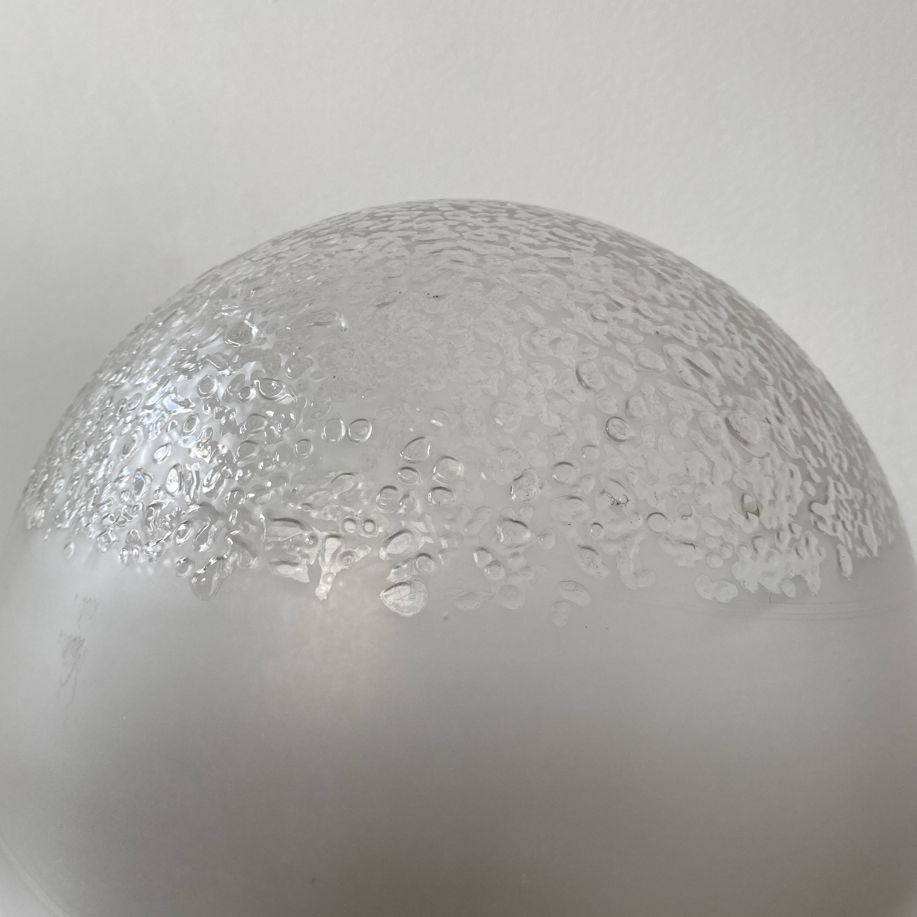 OLD VINTAGE ART-DECO XL HALF-SPHERE SUSPENSION LAMP