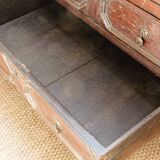 English chest of drawers; Charles II period, oak