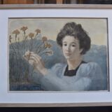 Gustave Riquet (1866-1938) The Carnations of Life, 1898 Watercolour Signed