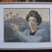 Gustave Riquet (1866-1938) The Carnations of Life, 1898 Watercolour Signed