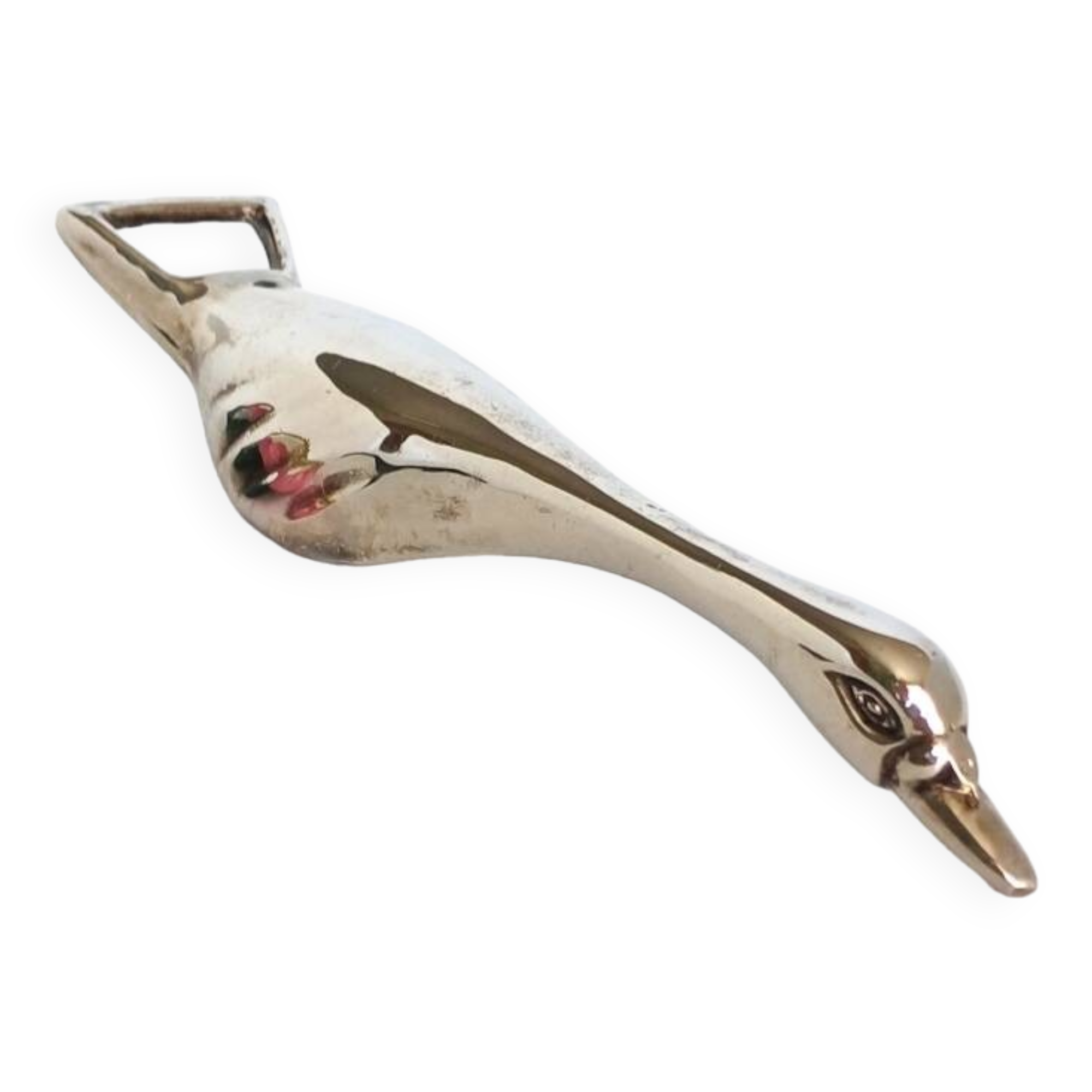 Metal swan bottle opener