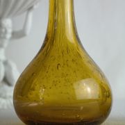 Paire de soliflores en verre soufflé bullé biot vintage