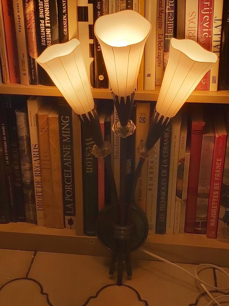 Pair of arum sconces edition Lunel Paris 50s
