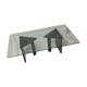 Table basse cristal et marbre