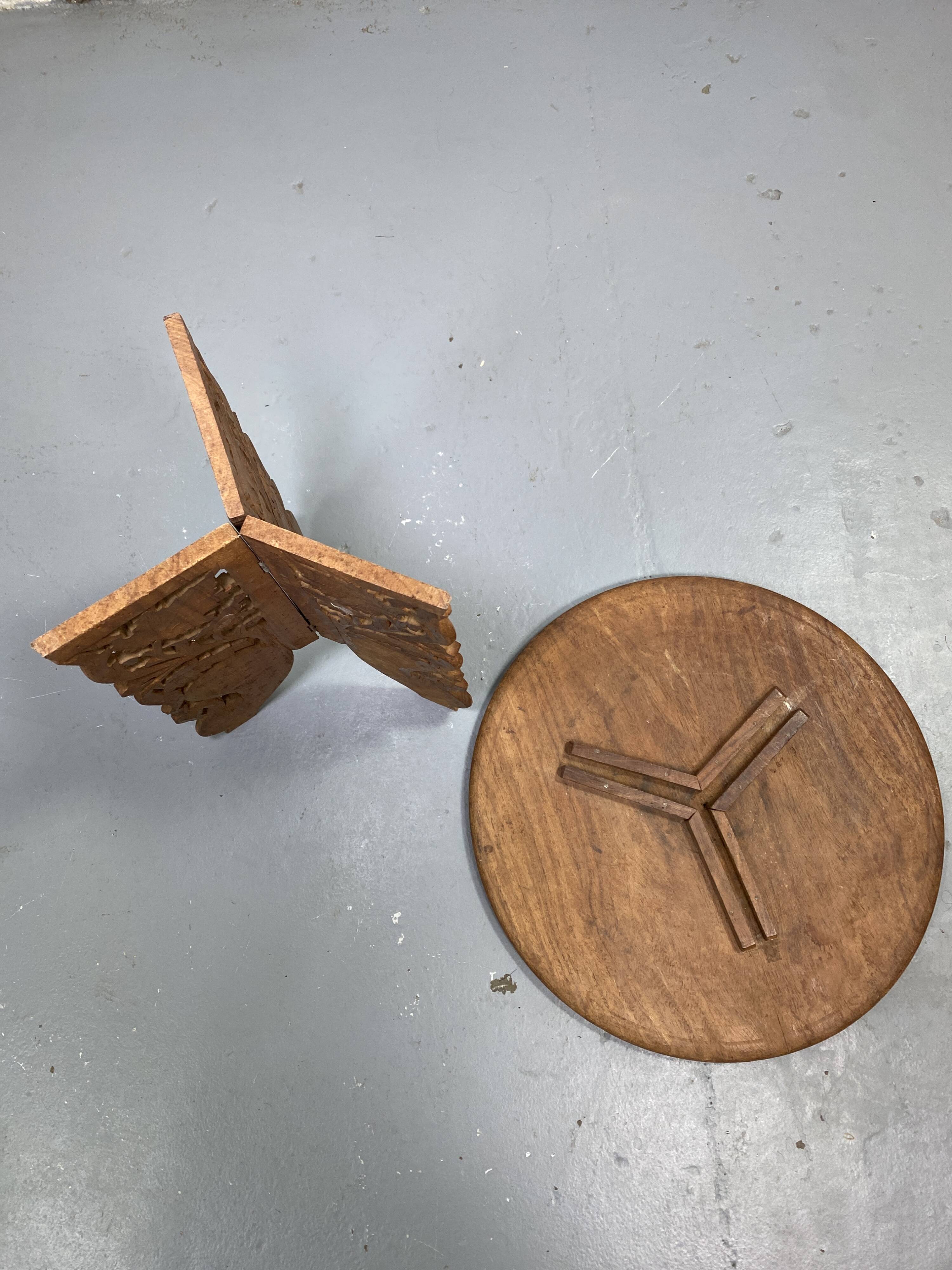 Anglo-Indian carved side table
