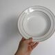 Set of 4 hollow plates, opaque porcelain, vintage French