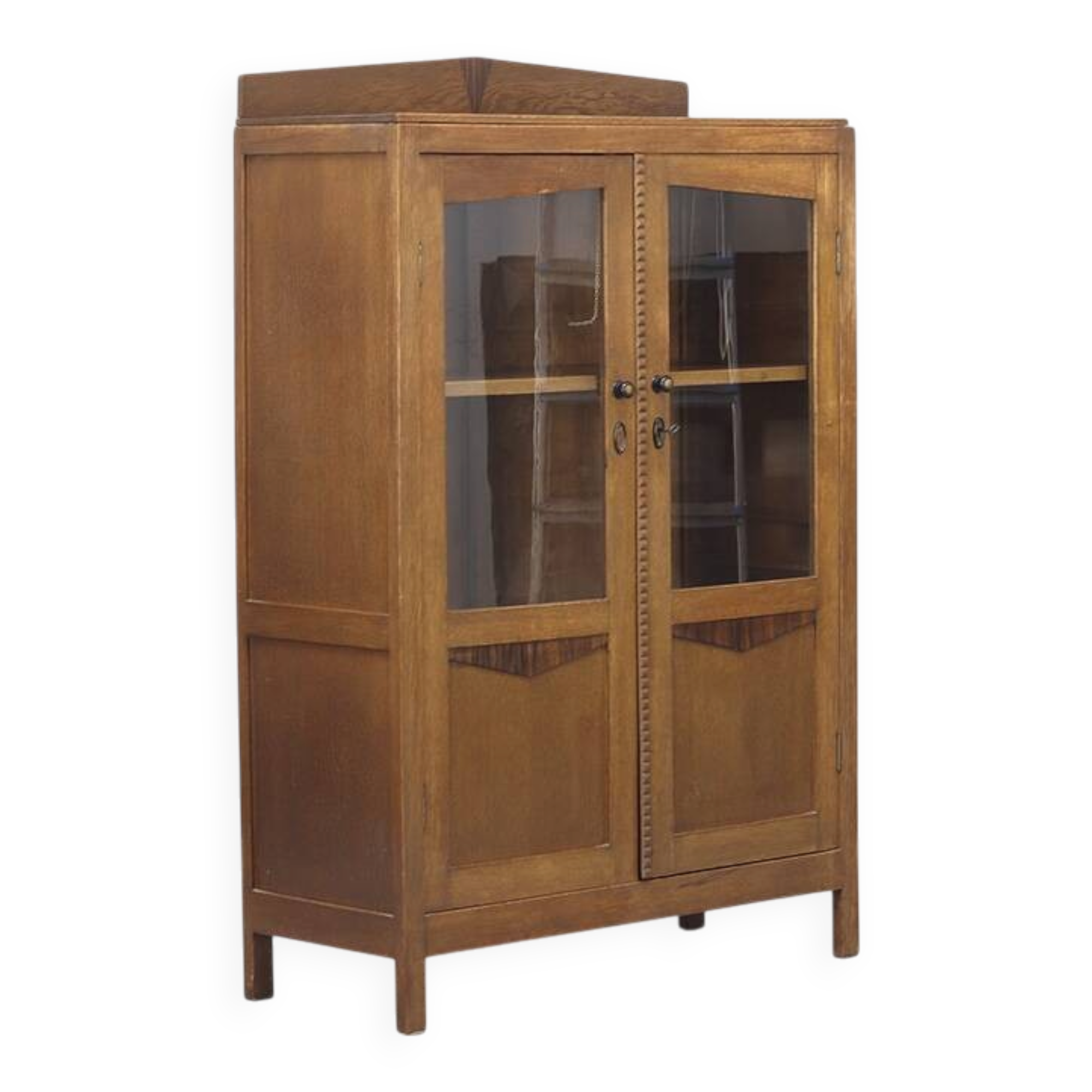 Antique Dutch Art Deco Bookcase or Liquor Cabinet